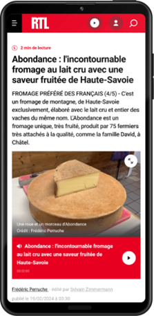 Fromage Abondance médias audioviosuel positionnement performance visibilité E-RP Rp digitales Relations presse Editorial digital information presse